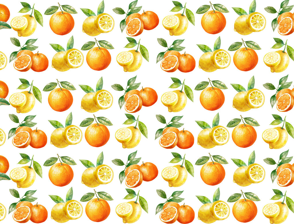 Muster von Orangen und Zitronen Muster von Orangen und Zitronen