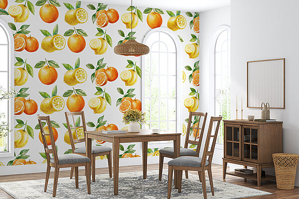 Muster von Orangen und Zitronen Muster von Orangen und Zitronen