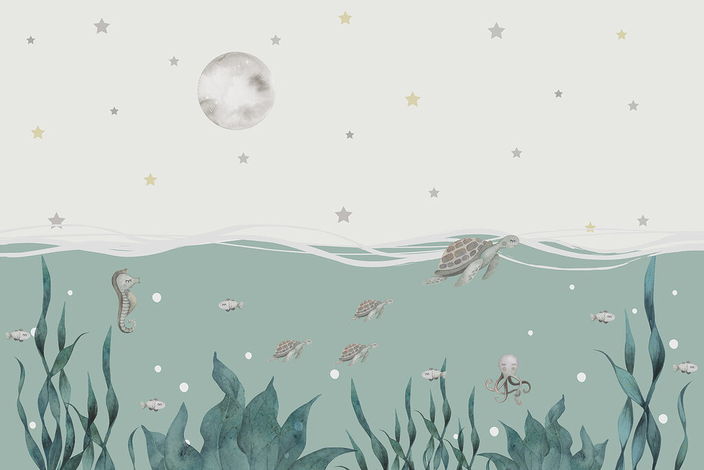 Seegras und Seepferdchen unter Wasser Seegras und Seepferdchen unter Wasser