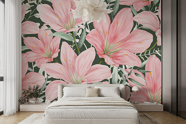 Muster aus rosa Blumen Muster aus rosa Blumen