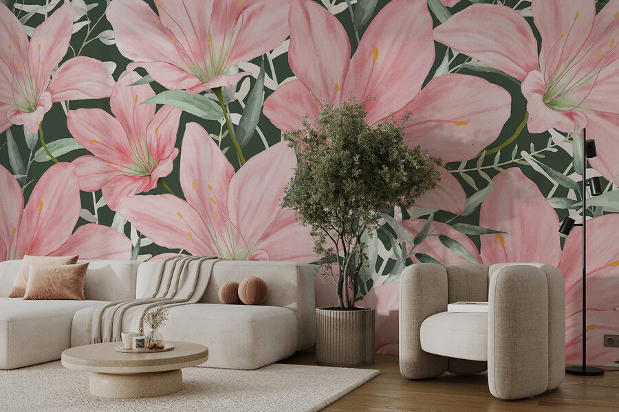 Muster aus rosa Blumen