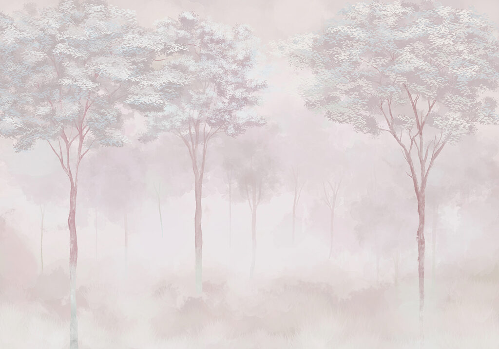 Nebliger Wald mit Bäumen Nebliger Wald mit Bäumen