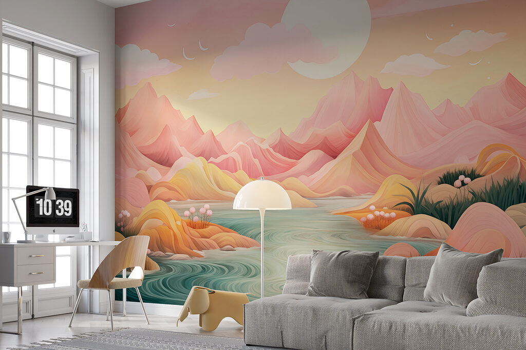 River running through a valley