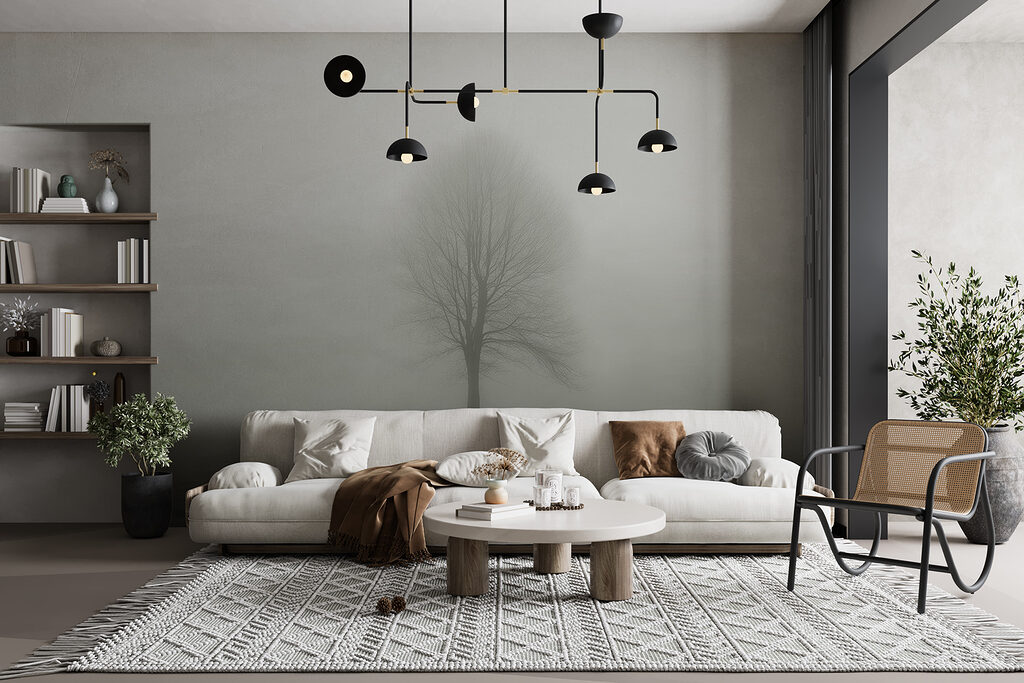 Tree in a foggy field Tree in a foggy field