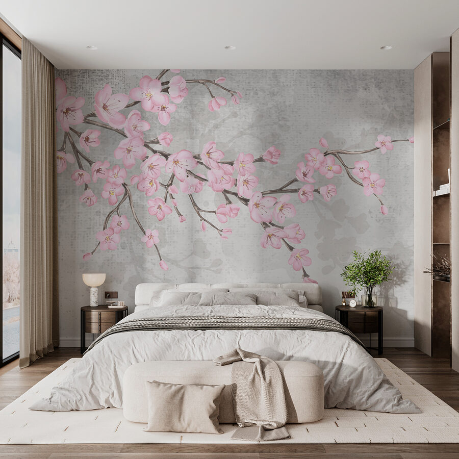 Zweig mit rosa Blüten Zweig mit rosa Blüten