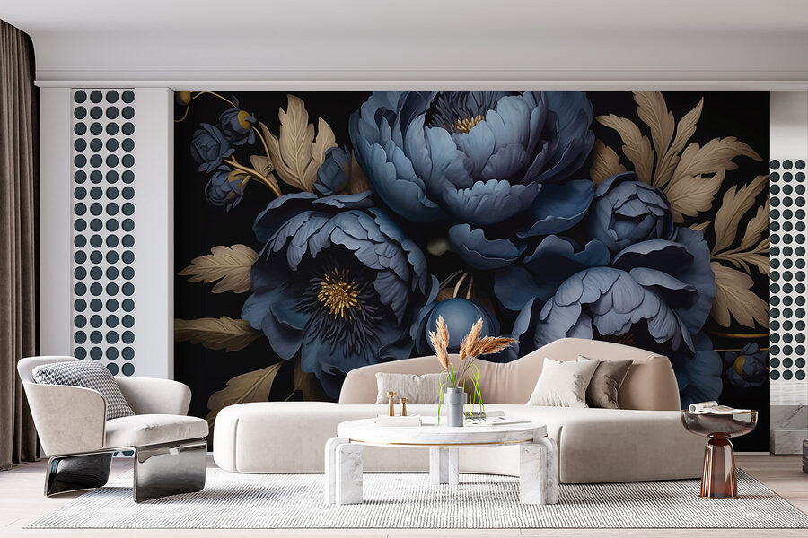 Gruppe von blauen Blumen Gruppe von blauen Blumen