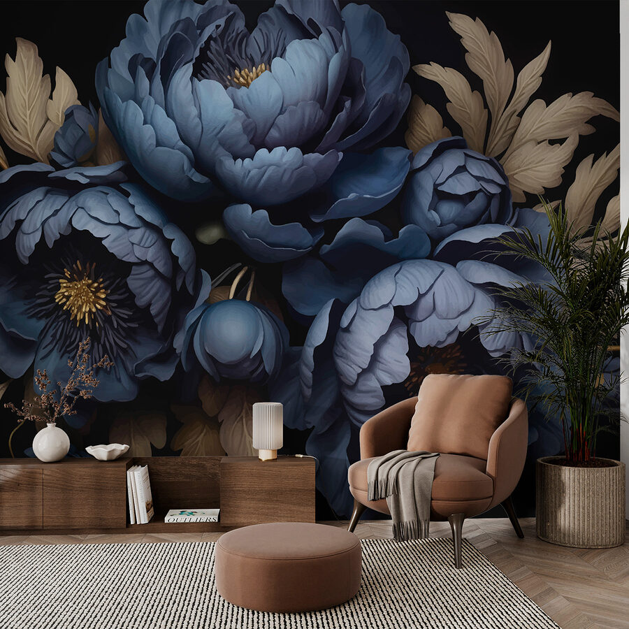 Gruppe von blauen Blumen Gruppe von blauen Blumen