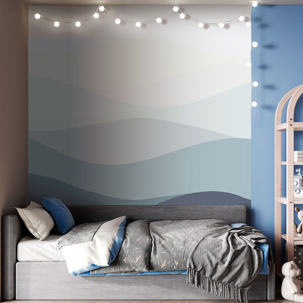 Grey and white waves