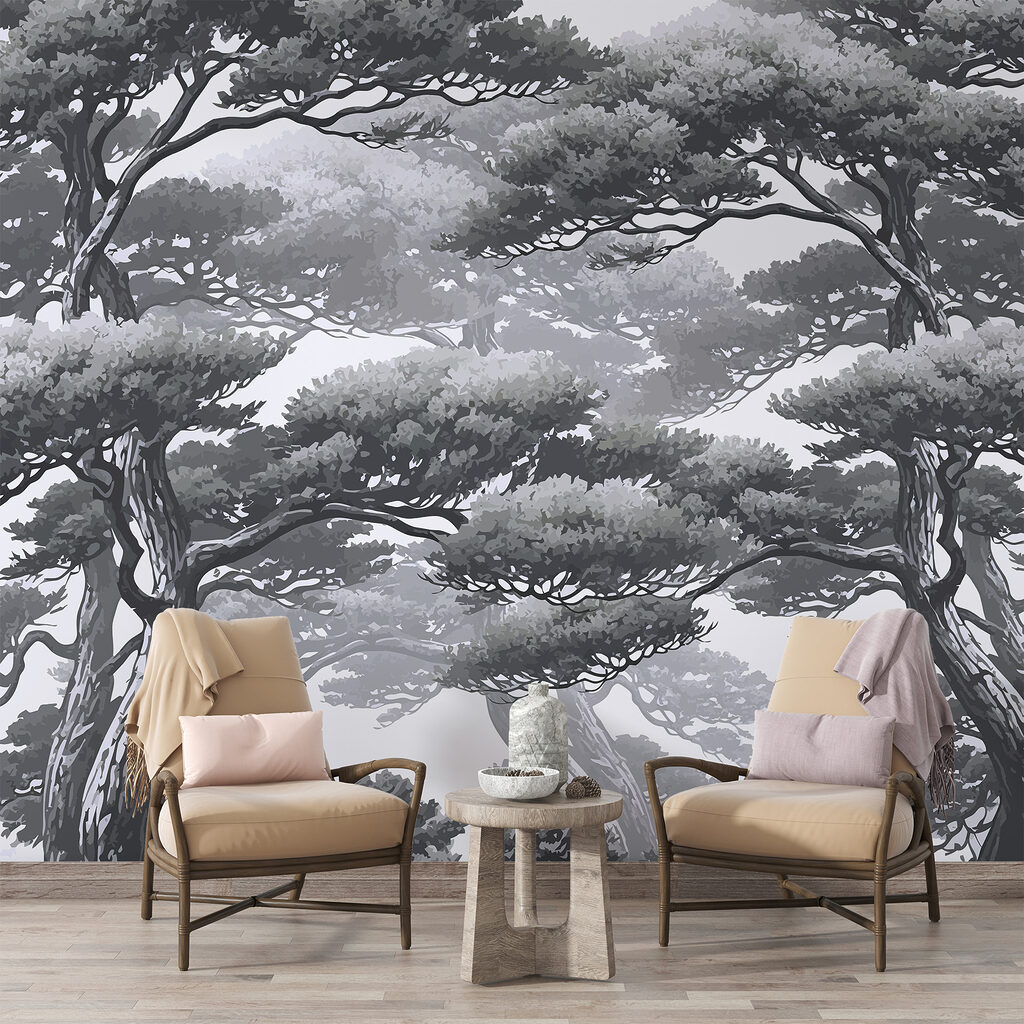 Group of trees with branches