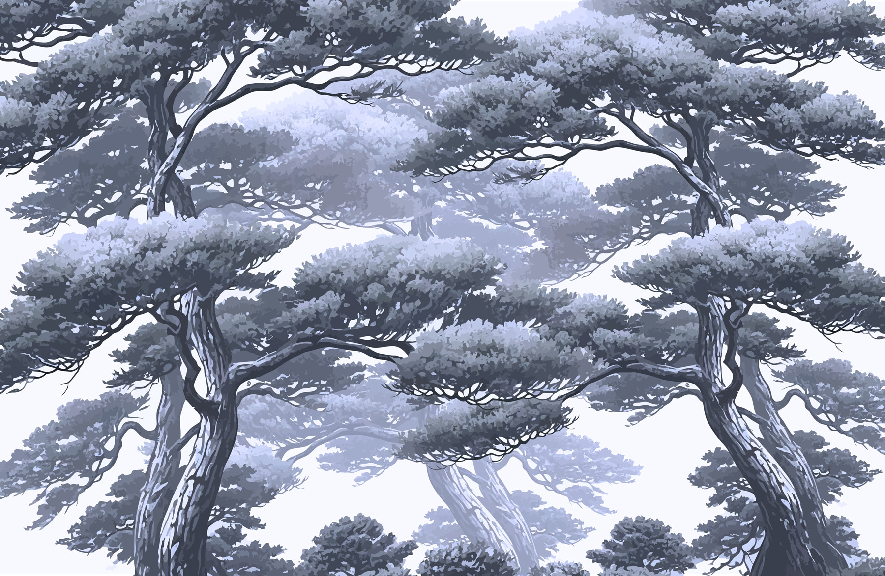 Group of trees with branches