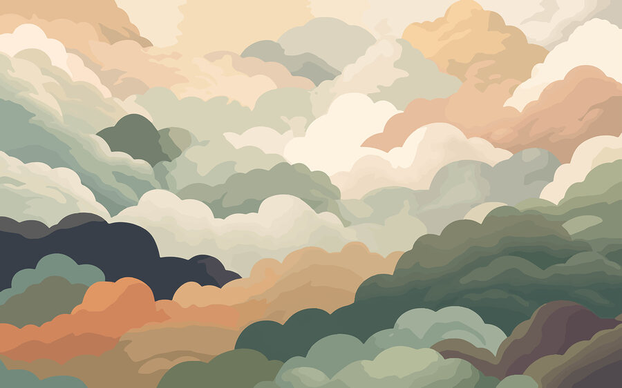 Bunte Wolken am Himmel