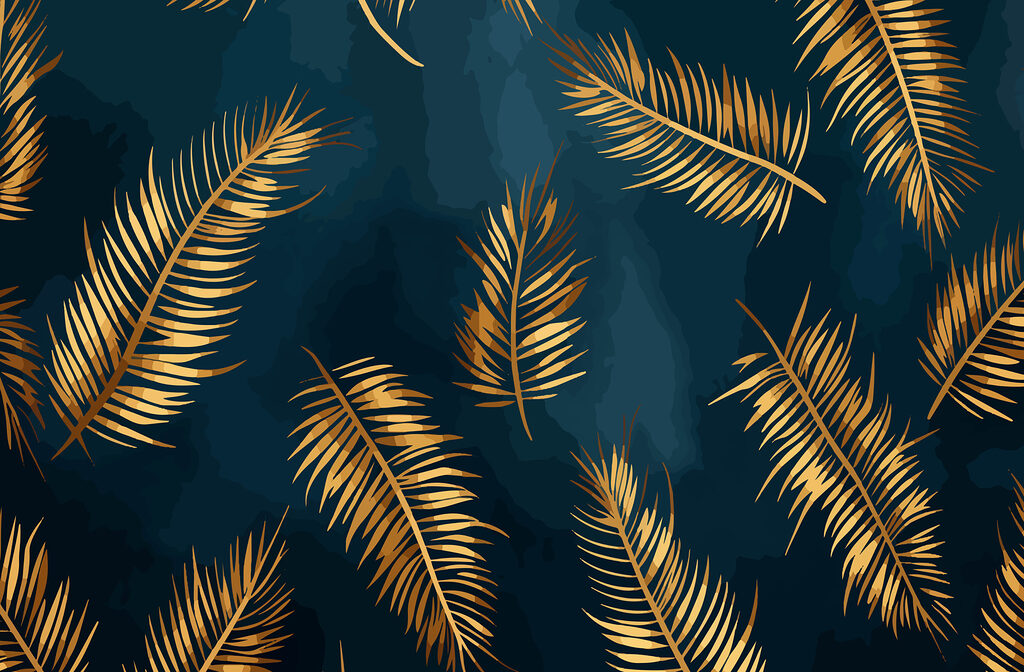 Bronze leaves against dark elegance Bronze leaves against dark elegance