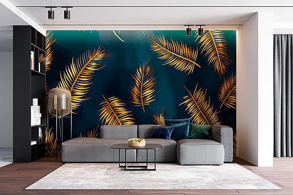 Bronze leaves against dark elegance Bronze leaves against dark elegance