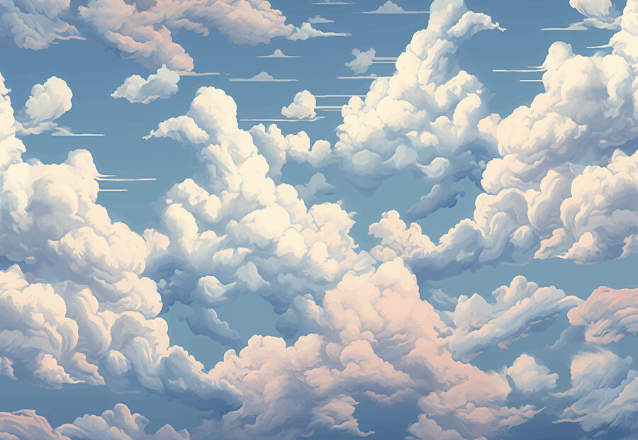 Blauer Himmel mit Wolken
