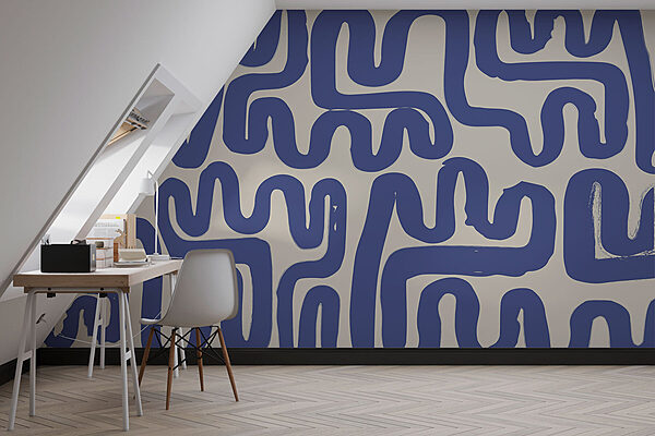 Blaue Linien auf weißem Hintergrund Blaue Linien auf weißem Hintergrund