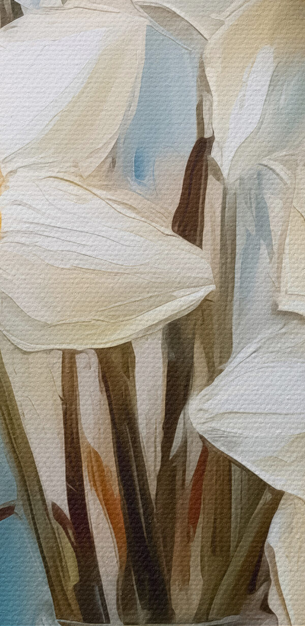 Weiße und gelbe Blumen in einer Glasvase Weiße und gelbe Blumen in einer Glasvase