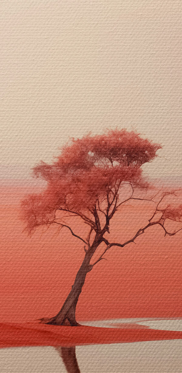 Baum in einer roten Wüste Baum in einer roten Wüste