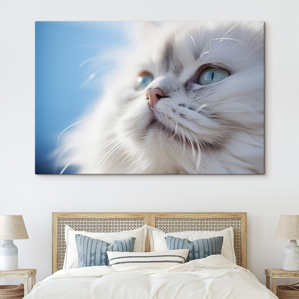 Feline grace under bright skies