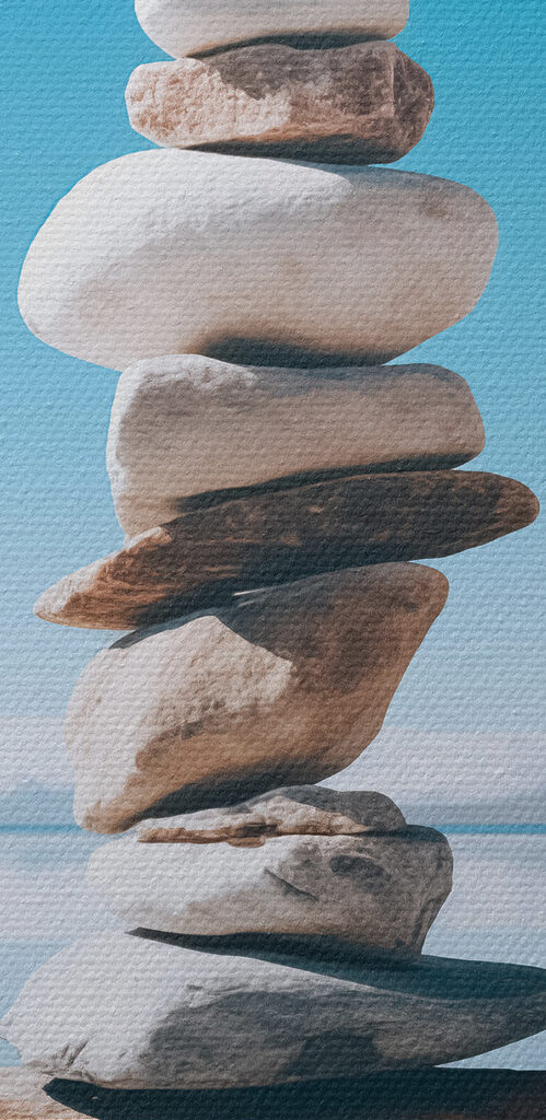 Stack of rocks in water Stack of rocks in water