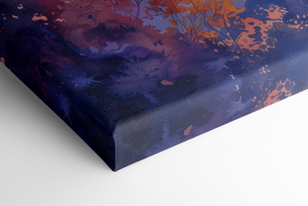 Watercolor painting of trees and a sunset Watercolor painting of trees and a sunset