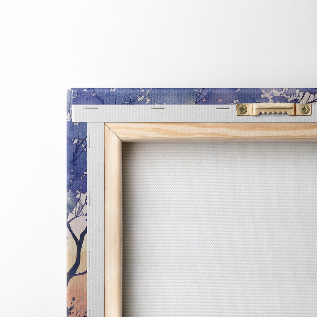 Watercolor painting of trees and a sunset Watercolor painting of trees and a sunset