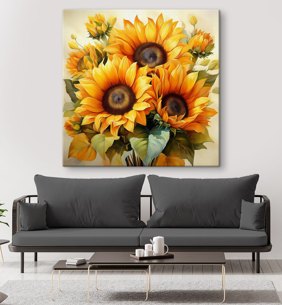 Blumenstrauß aus gelben Sonnenblumen Blumenstrauß aus gelben Sonnenblumen