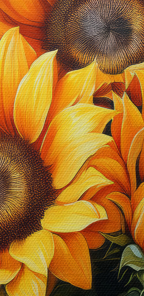 Bouquet of yellow sunflowers