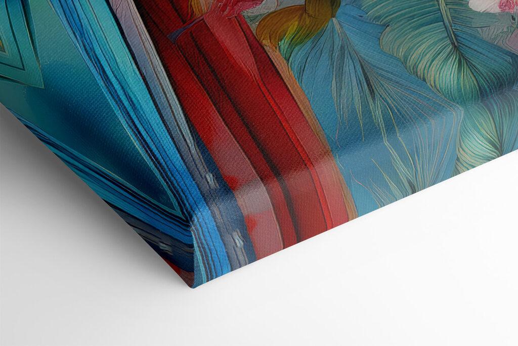 Colorful parrot on a floral background Colorful parrot on a floral background