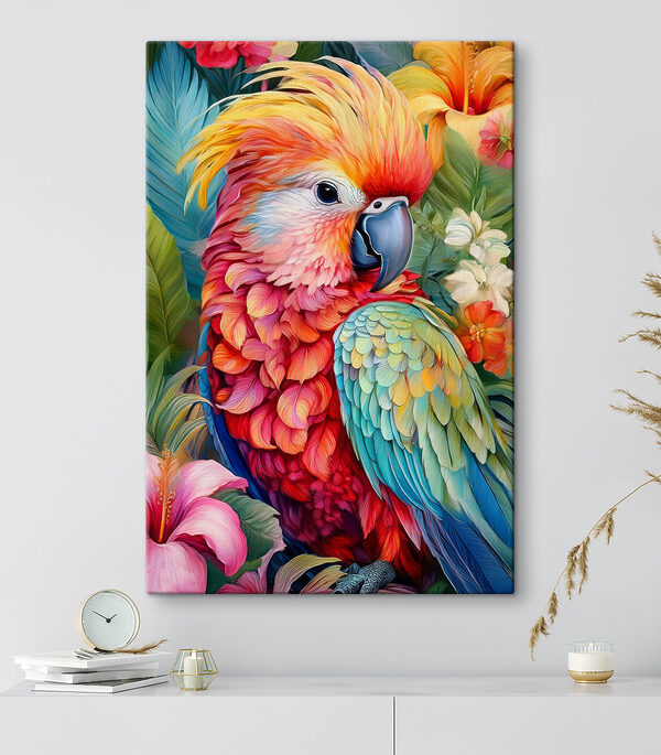 Bunter Vogel mit Federn Bunter Vogel mit Federn