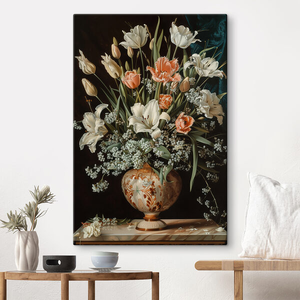 Gemälde von Blumen in einer Vase Gemälde von Blumen in einer Vase