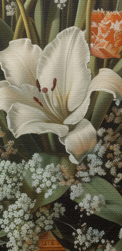 Painting of flowers in a vase Painting of flowers in a vase