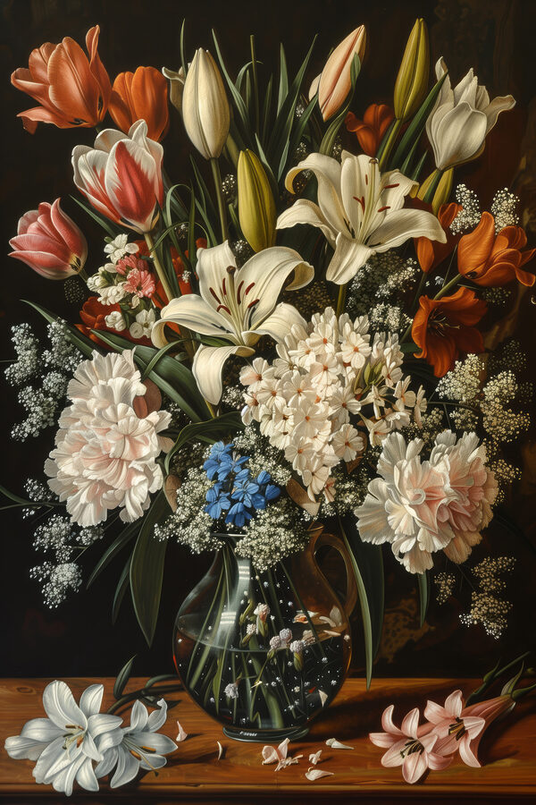 Gemälde von Blumen in einer Vase Gemälde von Blumen in einer Vase