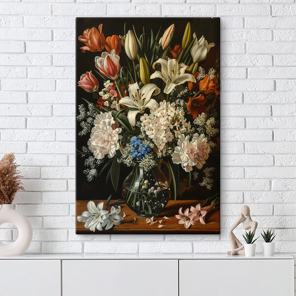 Gemälde von Blumen in einer Vase Gemälde von Blumen in einer Vase
