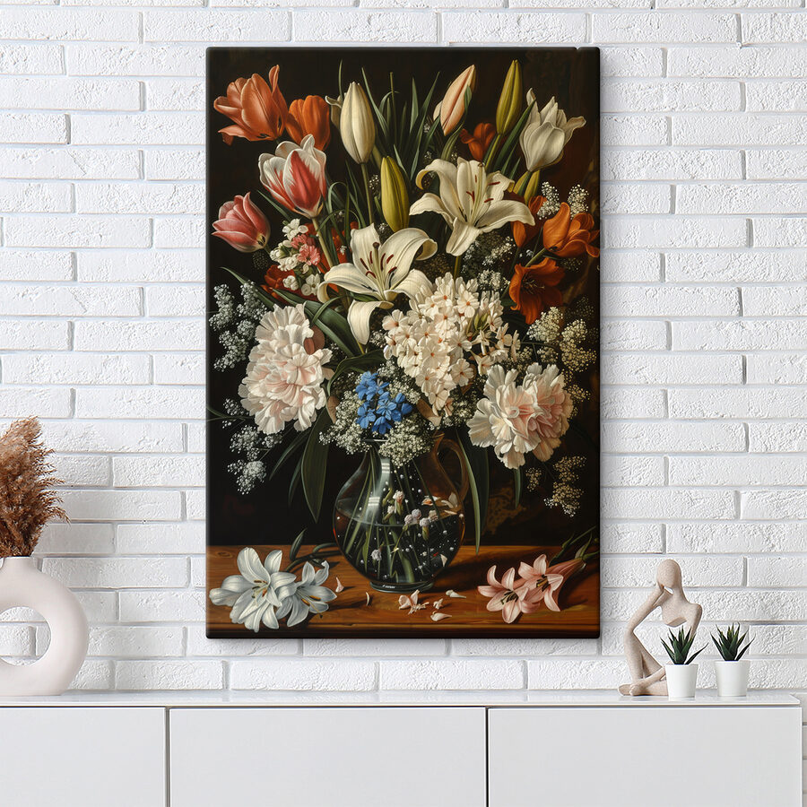 Gemälde von Blumen in einer Vase