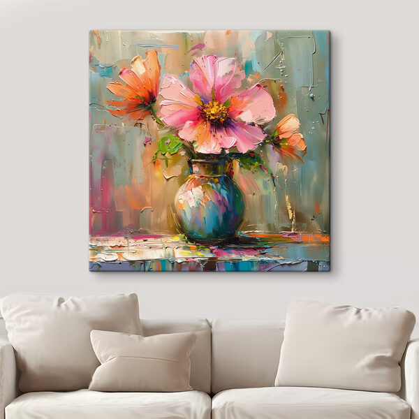Gemälde von Blumen in einer Vase Gemälde von Blumen in einer Vase
