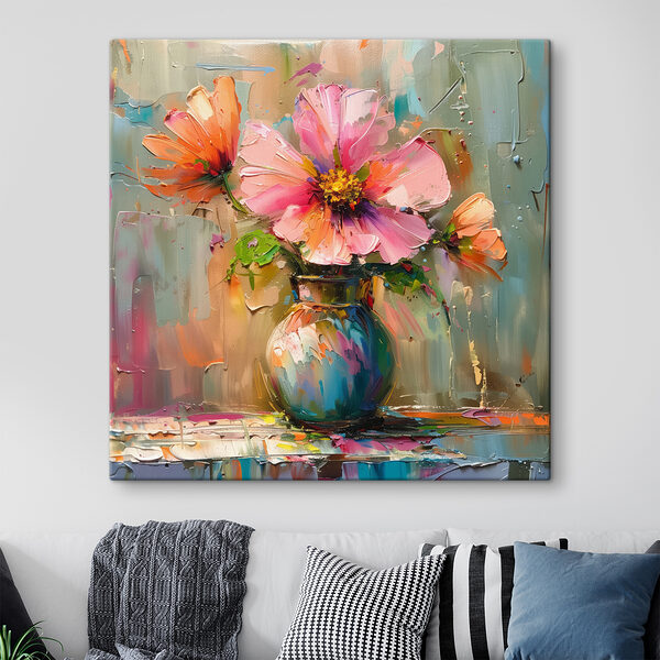 Gemälde von Blumen in einer Vase Gemälde von Blumen in einer Vase