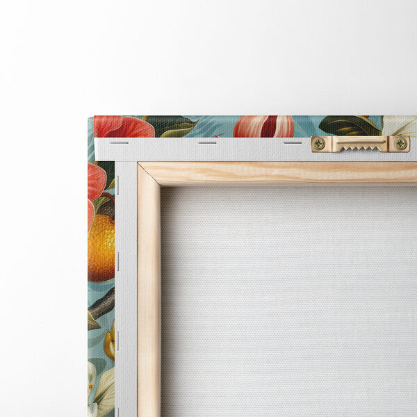 Florales Muster mit Orangen und Blumen Florales Muster mit Orangen und Blumen