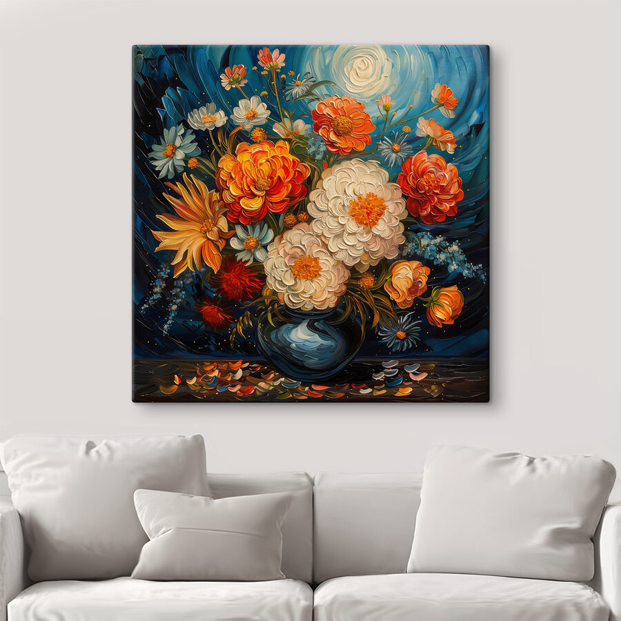 Gemälde von Blumen in einer Vase Gemälde von Blumen in einer Vase
