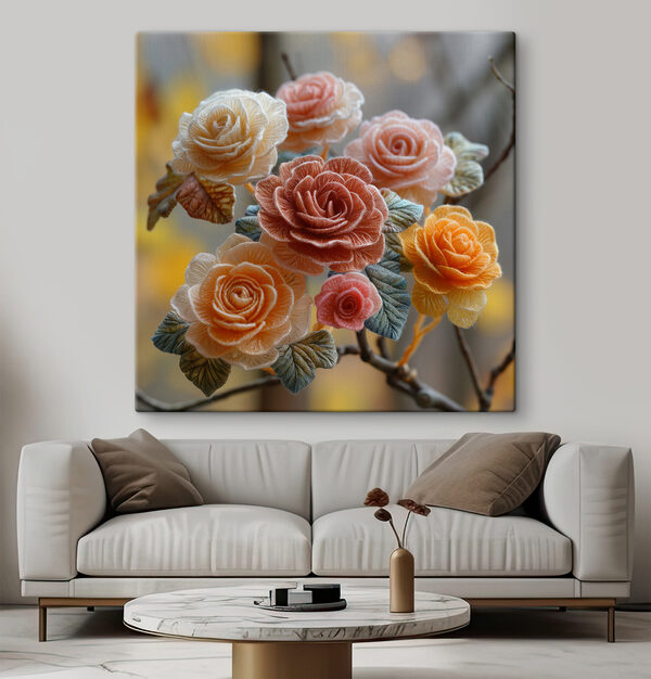 Beautiful roses in soft colors