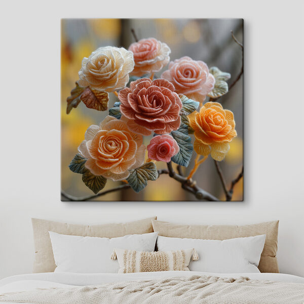 Beautiful roses in soft colors