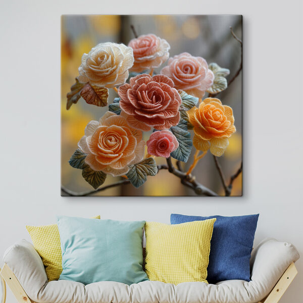 Beautiful roses in soft colors