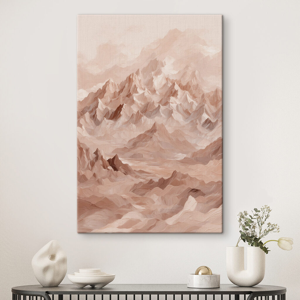 Mountain range with many peaks