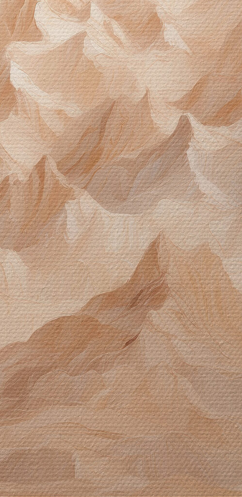 Mountain range with many peaks