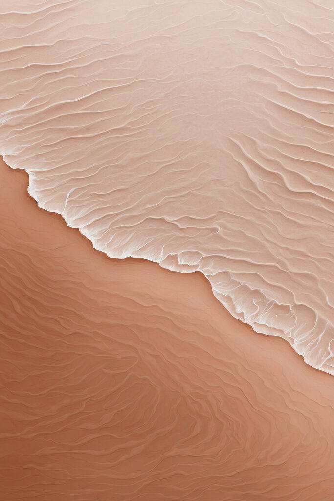 Sand beach with waves