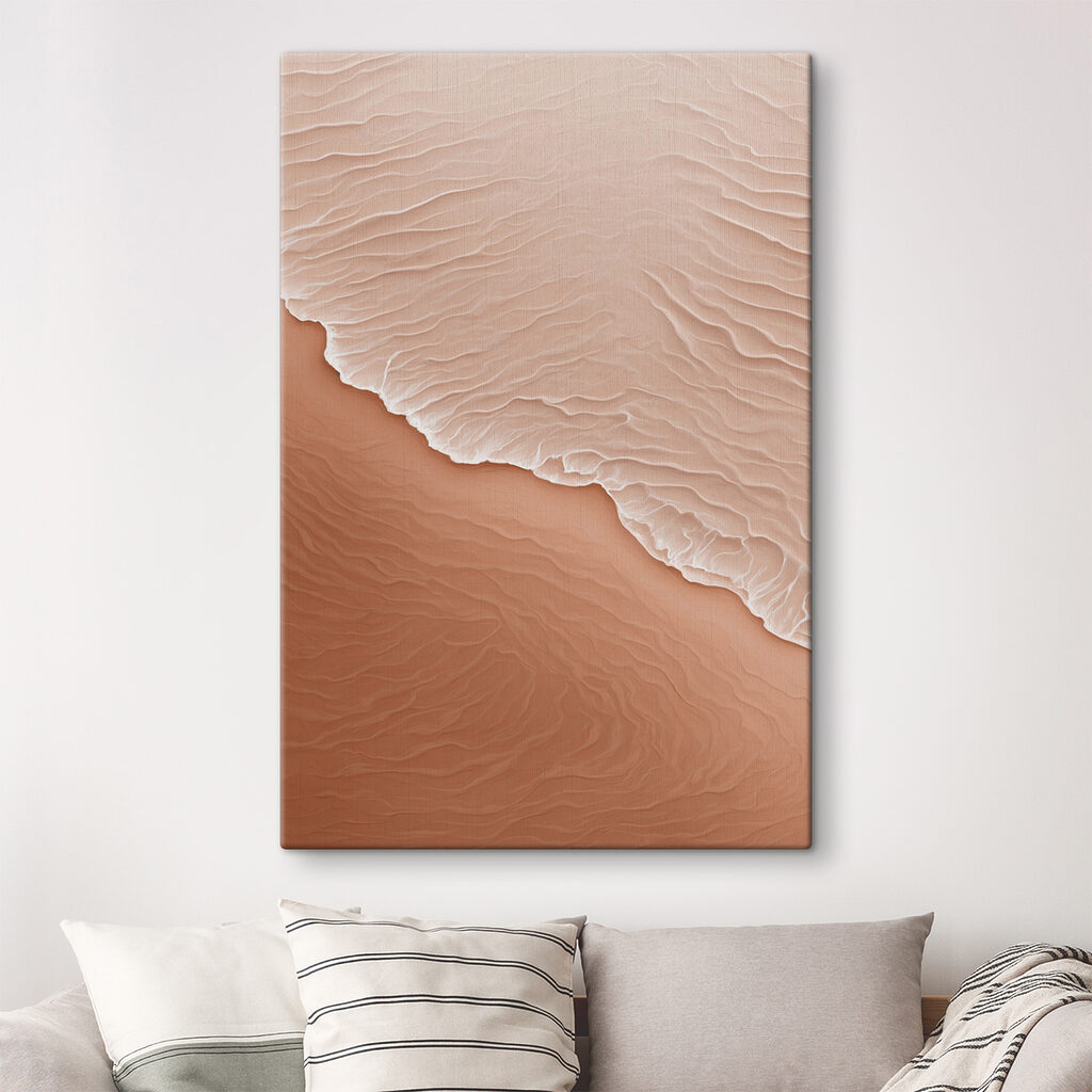 Sand beach with waves