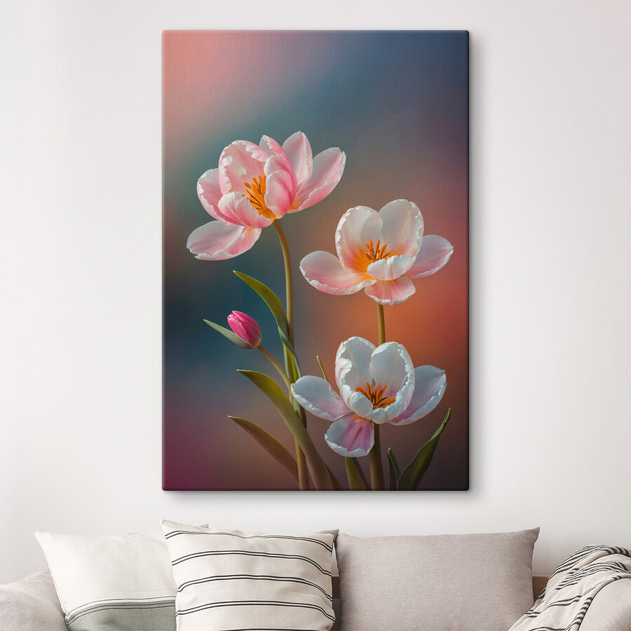 Gruppe von rosa und weißen Blumen Gruppe von rosa und weißen Blumen
