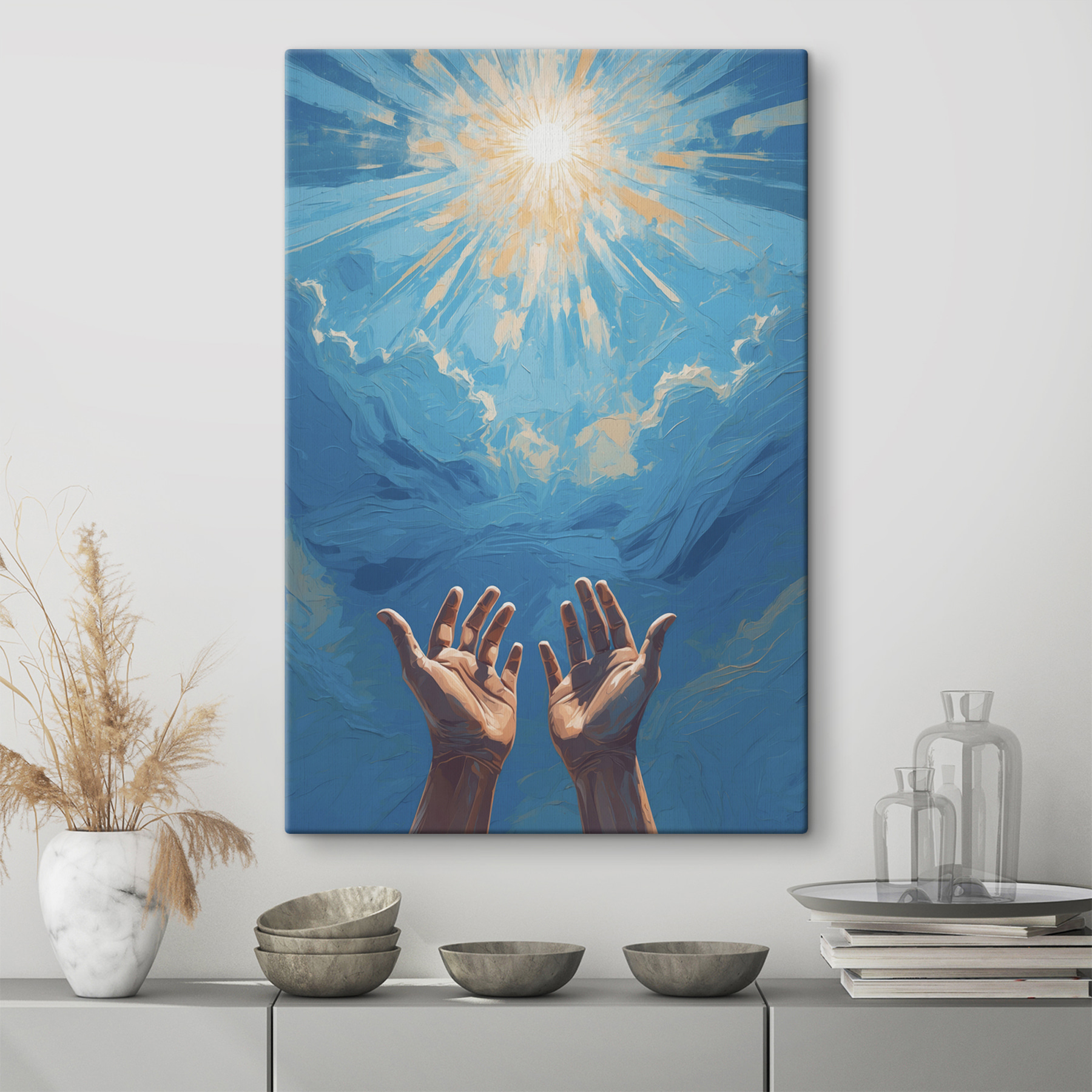 Pair of hands reaching out to the sky Pair of hands reaching out to the sky