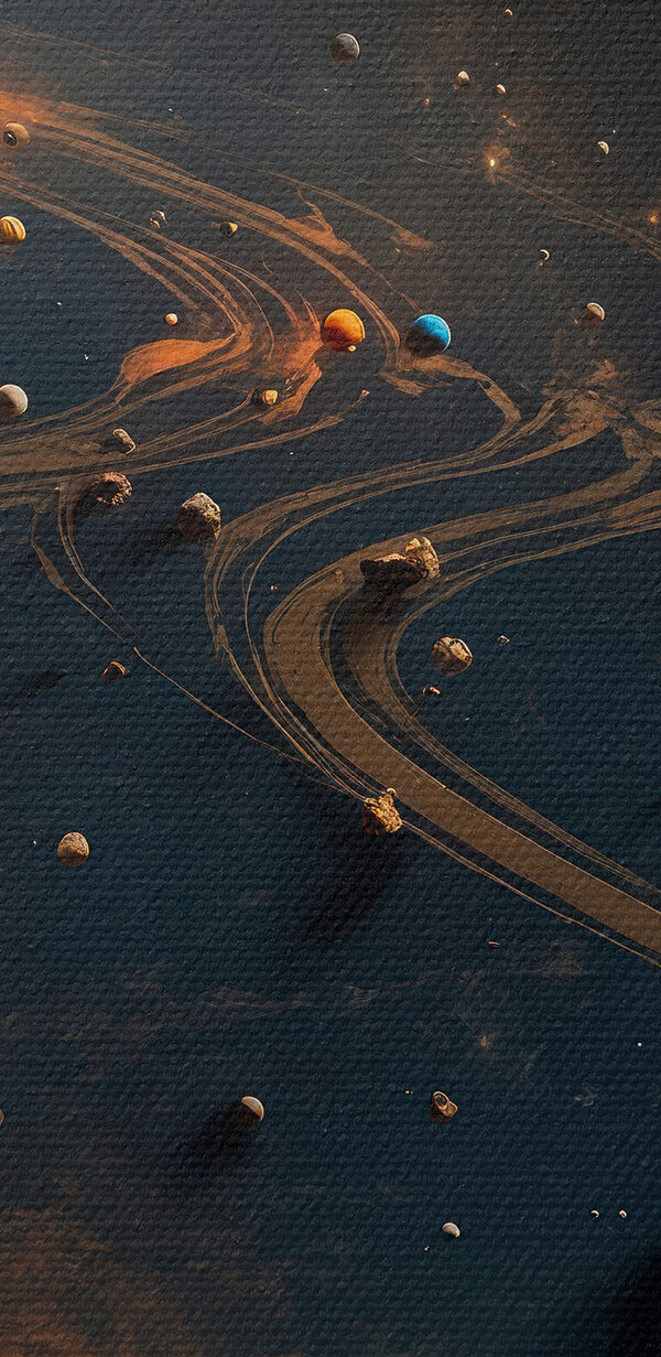 Planeten im Weltraum mit Planeten und Sternen Planeten im Weltraum mit Planeten und Sternen