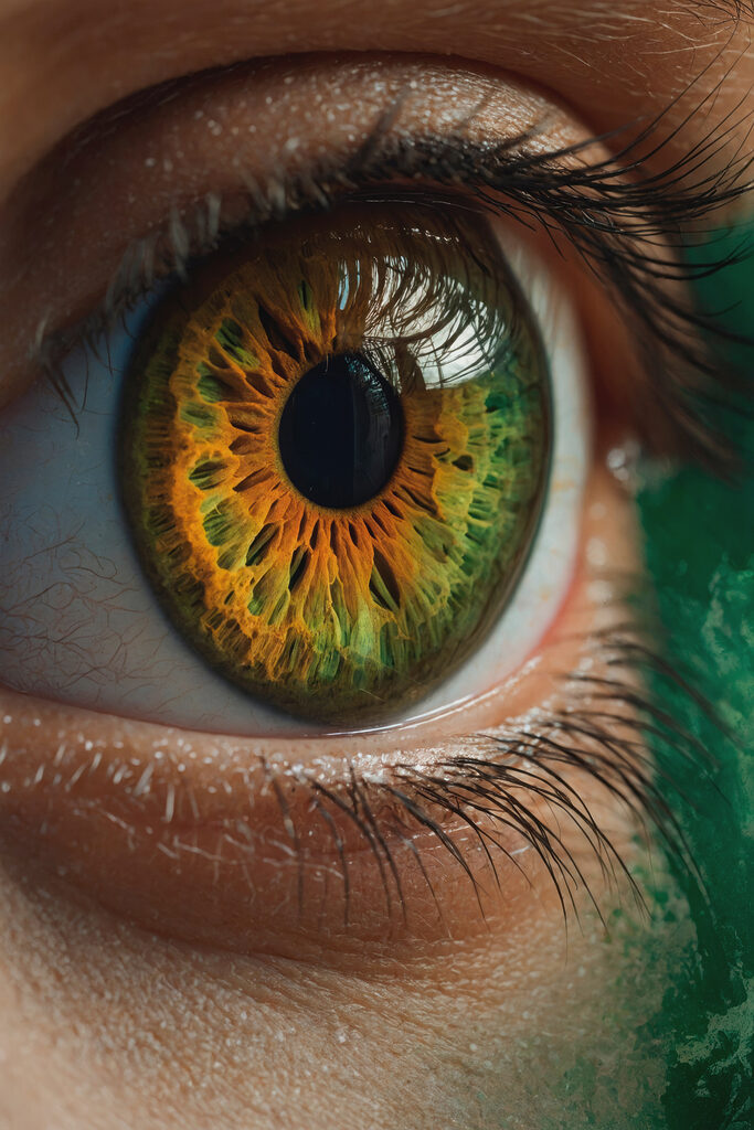 Vibrant eye showcasing unique colors