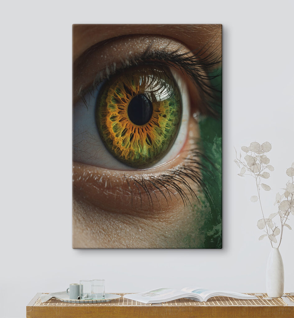 Vibrant eye showcasing unique colors